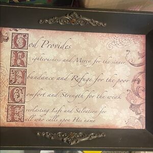 Beautiful Decorative Farmhouse Tray with Inspirational Quote Home Decor